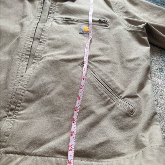 Carhartt Tan Work Jacket with Brown Corduroy Collar - Picture 6 of 6